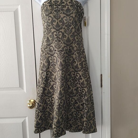 teeze me  strapless army green color dress formal prom graduation  Sz 5 NWT - Picture 1 of 7